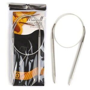 Спицы круговые для вязания на тросиках Maxwell Black арт. 60-60 6,0 мм /60 см уп. 10шт