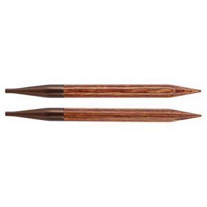 Спицы съемные Knit Pro Ginger, 6 мм, для длины тросика 28-126 см, дерево, коричневый, 2 шт (KNPR. 31209)