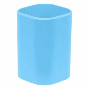 Стамм Подставка-стакан СТАММ "Фаворит", пластиковая, квадратная, голубая