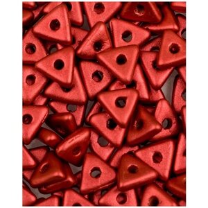 Стеклянные чешские бусины, Tri-bead, 4 мм, цвет Lava Red, 5 грамм (около 145 шт.)
