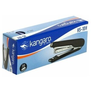 Степлер Kangaro HS-10H №10, до 20 листов, встроенный антистеплер, 50 скоб, микс