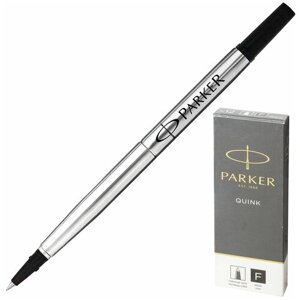 Стержень для ручки-роллера PARKER «Quink RB», металлический 116 мм, линия письма 0,5 мм, черный, 1950277