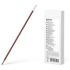 Стержень шариковый ErichKrause R-301 Stick, 140 мм, узел 1.0 мм, среднее письмо, для ручек, чернила красные, 100 шт.