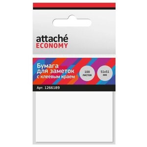 Стикеры "Attache Economy", 51x51 мм, 100 листов, белая
