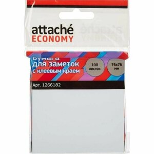 Стикеры Attache Economy 76x76 мм белые (1 блок, 100 листов), 1266182