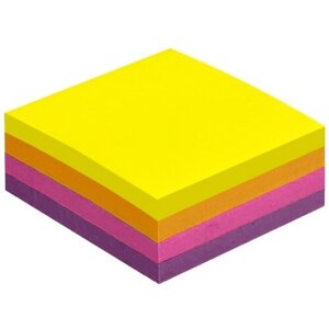 Стикеры Attache Selection куб 51х51, неон-3 4 цвета 400 л 2 шт.