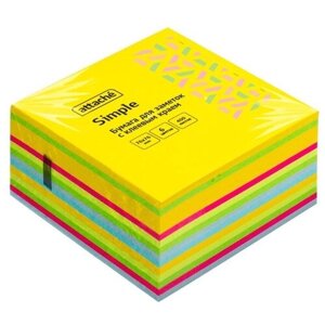 Стикеры для заметок Attache Bright colours, куб 76х76, мармелад, 400 листов