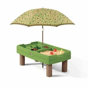 Столик для игр Step-2 787899 (крафт) для песка или воды, для детей от 2 лет, с зонтиком, 66.1 х 117.5 х 152.4 см