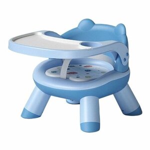 Стульчик для кормления; столик детский со стульчиком; голубой, поддержка спины