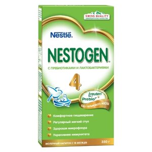 Сухой быстрорастворимый молочный напиток с пребиотиками и лактобактериями Nestogen 4, с 18 месяцев, 600г