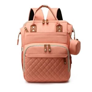 Сумка на коляску для мамы / Сумка-рюкзак универсальный женский, розовый