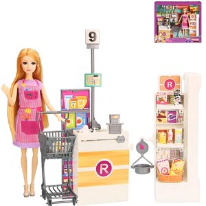 Супермаркет игровой набор кукла 31 см с аксессуарами для шопинга, 91030-А/2170446