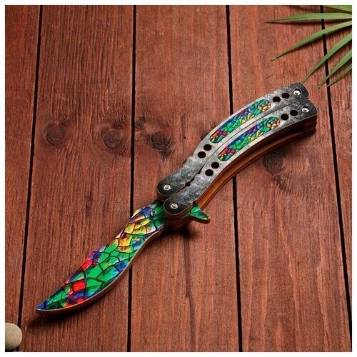 Сувенир деревянный "Нож Бабочка" разноцветный от компании М.Видео - фото 1