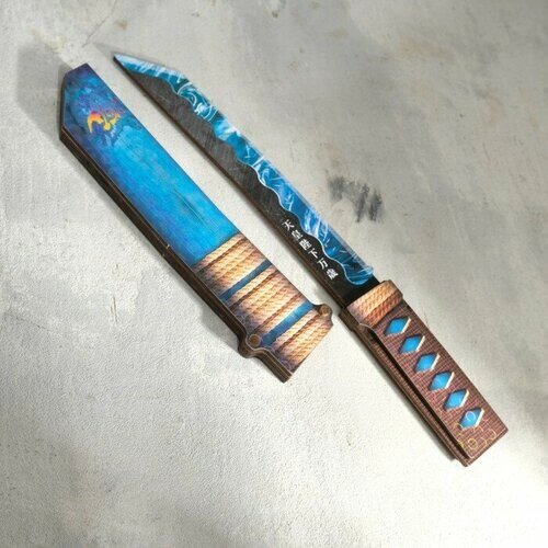 Сувенир деревянный "Нож Танто", в ножнах, синий от компании М.Видео - фото 1