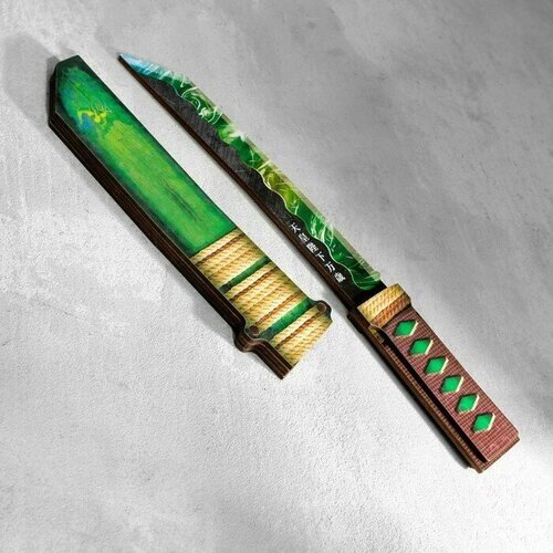 Сувенир деревянный "Нож Танто", в ножнах, зеленый от компании М.Видео - фото 1