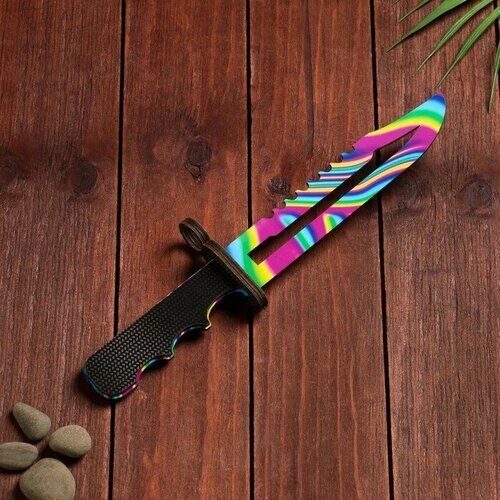 Сувенир деревянный «Штык нож», радужное лезвие от компании М.Видео - фото 1