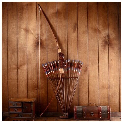Сувенир Лук со стрелами из бамбука 125х65х3 см от компании М.Видео - фото 1