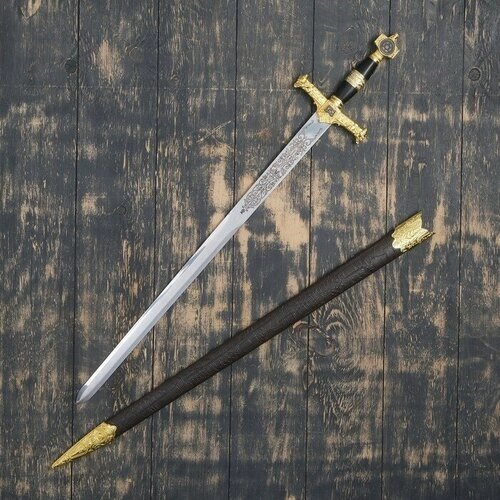 Сувенирный меч, рукоять Звезда Давида, клинок роспись, 86 см от компании М.Видео - фото 1