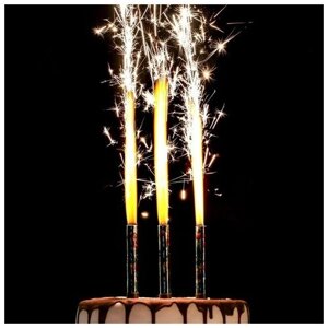 Свечи фонтаны для торта "Шарики", 10 см, 30 секунд, 3 шт