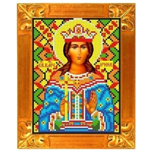 Святая Ирина Рисунок на ткани 13х17 Каролинка ткби 5059