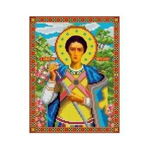 Святой Дмитрий Рисунок на ткани 19х24,5 Каролинка ткби 4067