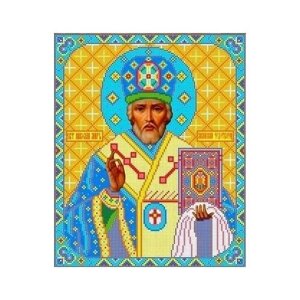 Святой Николай Чудотворец Рисунок на ткани 35х29 Каролинка ткби 3025