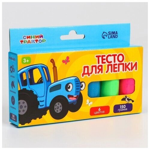 Тесто для лепки Синий трактор, 6 цветов по 25гр от компании М.Видео - фото 1