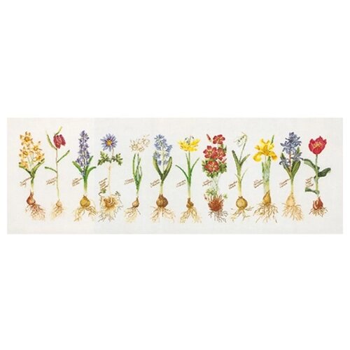 Thea Gouverneur Набор для вышивания Весенние цветы 38 х 108 см (1087) от компании М.Видео - фото 1