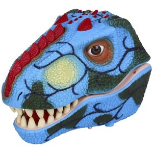 Тираннозавр (Тирекс) серии "Мир динозавров"Игрушка на руку, генератор мыльных пузырей, синий