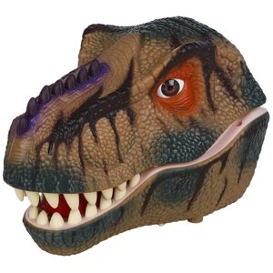 Тираннозавр (Тирекс) серии "Мир динозавров"Игрушка на руку, парогенератор, коричневый