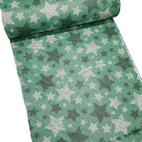 Ткань для шитья Хлопок 100% Ранфорс Крупные зеленые звезды Производитель Турция 240*200 от компании М.Видео - фото 1