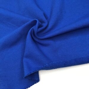 Ткань для шитья трикотаж, футер 3-х нитка петля, 100*180 см, ярко-синий
