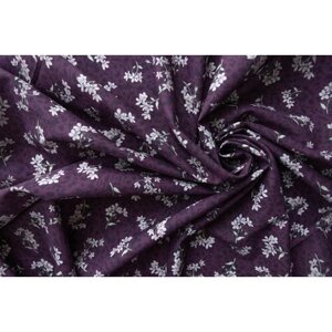Ткань фиолетовый хлопок с цветами