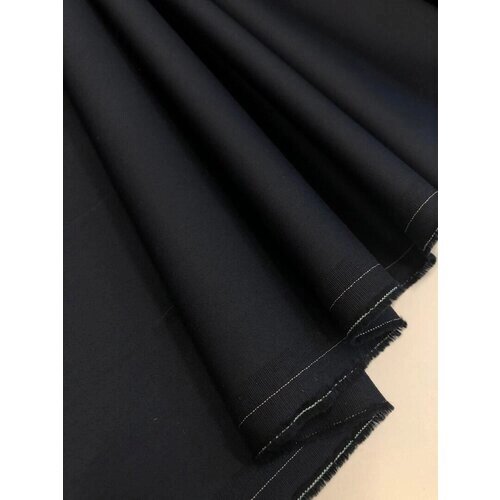 Ткань костюмный сатин , хлопок, цвет сине-черный , цена за 1 метр погонный. от компании М.Видео - фото 1