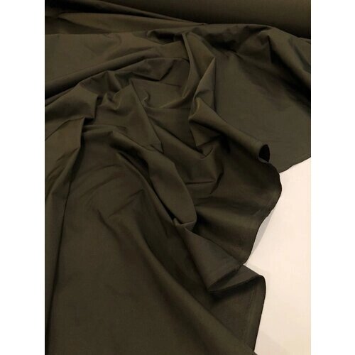 Ткань курточная ветрозащитная , цвет темный хаки, цена 1 метр погонный. от компании М.Видео - фото 1