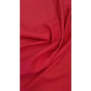 Ткань Лён костюмно-плательный красного цвета Италия