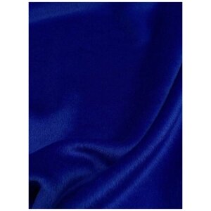 Ткань Пальтовая Альпака ярко-синего цвета Италия