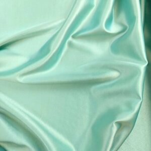 Ткань плательная атлас (зеленый) 95 полиэстер, 5 эластан италия 100 cm*150 cm