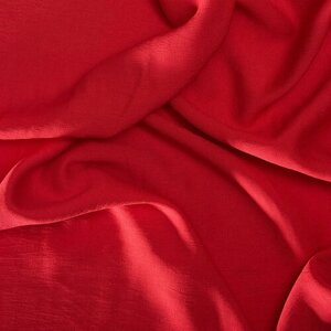 Ткань плательно-костюмная "Французский лен" красный без рисунка (2720-7)