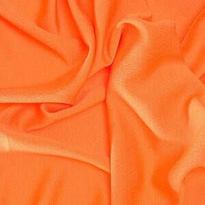 Ткань плательно-костюмная "Французский лен" оранжевый без рисунка (2720-4)