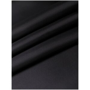 Ткань подкладочная черная для одежды MDC FABRICS S009\bk однотонная для шитья, в рубчик. Поливискоза. Отрез 1 метр