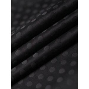 Ткань подкладочная чёрная жаккард для шитья, MDC FABRICS P088/bk полиэстер 100% для верхней одежды. Отрез от 1 метра