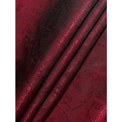 Ткань подкладочная красная для одежды MDC FABRICS S845\9 для шитья. Поливискоза, жаккард. Отрез 1 метр от компании М.Видео - фото 1