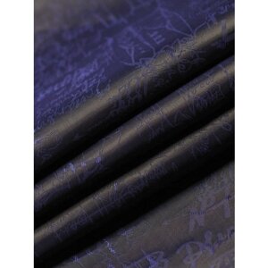 Ткань подкладочная синяя жаккард для шитья, MDC FABRICS SW007/G166 полиэстер, вискоза, для верхней одежды. Отрез 1 метр