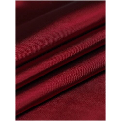 Ткань подкладочная темно-красная для одежды MDC FABRICS S134\1 однотонная для шитья. Поливискоза. Отрез 1 метр от компании М.Видео - фото 1