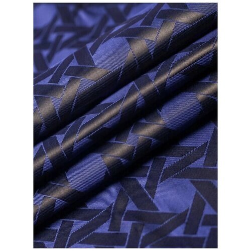 Ткань подкладочная жаккард синяя, черная для одежды, MDC FABRICS S444/166 для шитья полиэстер, вискоза, для верхней одежды. Отрез 1 метр от компании М.Видео - фото 1