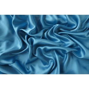 Ткань сатин голубого цвета (двусторонний) в 3х отрезах: 2.40, 1.75, 2.55