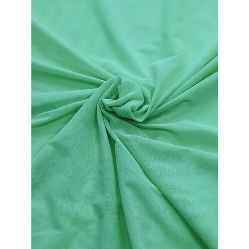 Ткань сетка стрейч (ткань для шитья), зелёная, ширина 150 см от компании М.Видео - фото 1