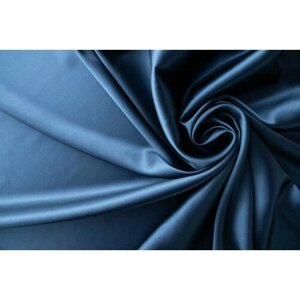 Ткань темно-синий атлас с эластаном
