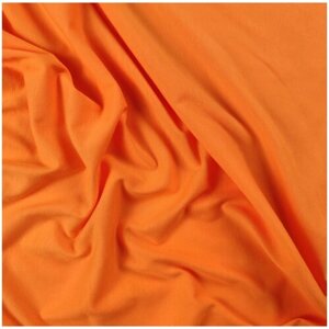 Ткань трикотаж кулирка (оранжевый) 70% хлопок, 30% полиамид , 50 см * 172 см, италия
